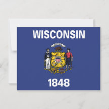 Wisconsin statsflagga Sjöman Gruvarbetare Plog Ank