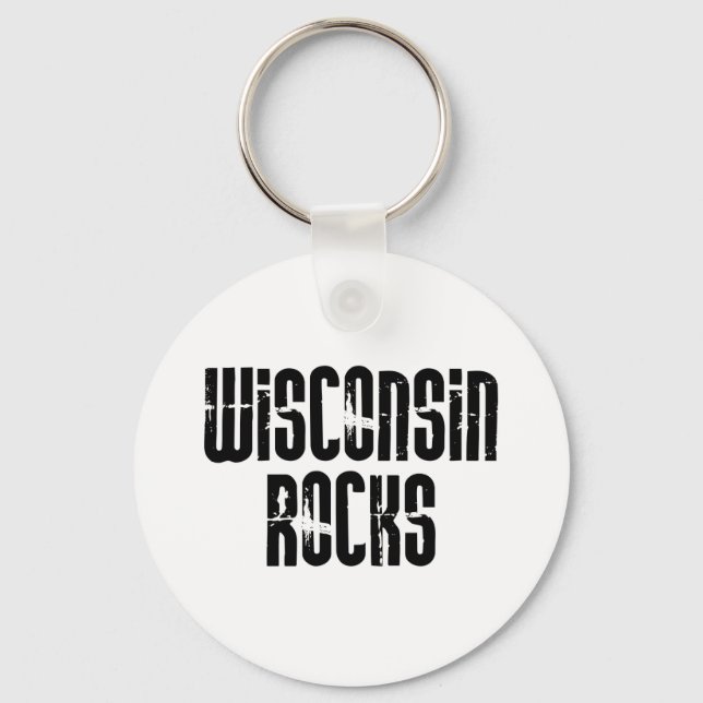 Wisconsin Sten Keychain Nyckelring (Framsida)