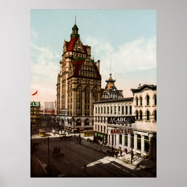 Wisconsin Street Milwaukee Poster (Framsidan)