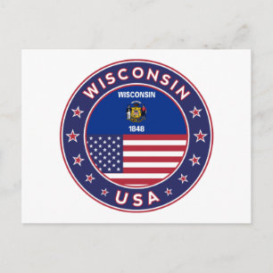 Wisconsin t-shirt, vykort