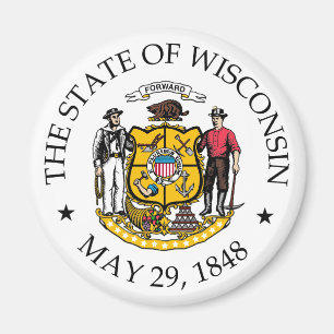 Wisconsin-tecken Magnet