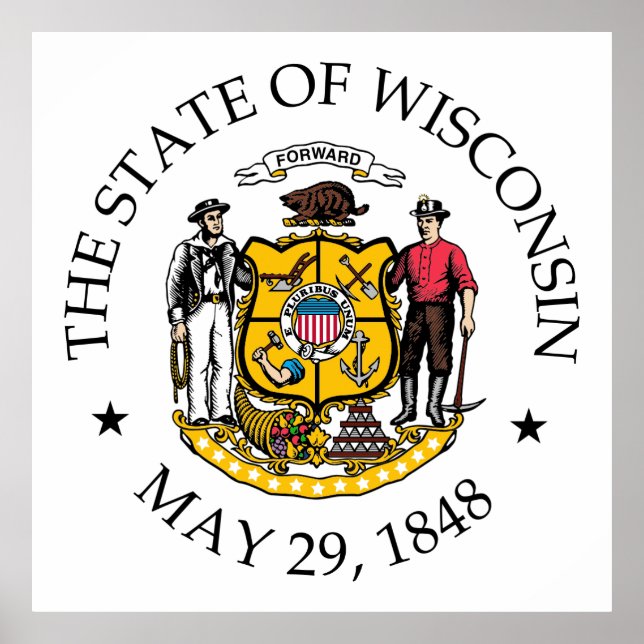 Wisconsin-tecken Poster (Framsidan)
