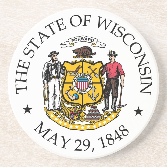 Wisconsin-tecken Underlägg (Framsidan)