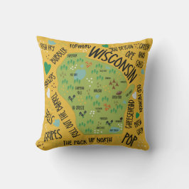 Wisconsin-tema Pillow Kudde