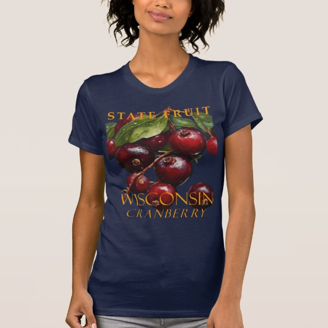 Wisconsin Territory Frukt Tranbär T Shirt (Framsida)