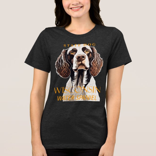 Wisconsin Territory Hund Vatten Spanien T Shirt (Framsida)