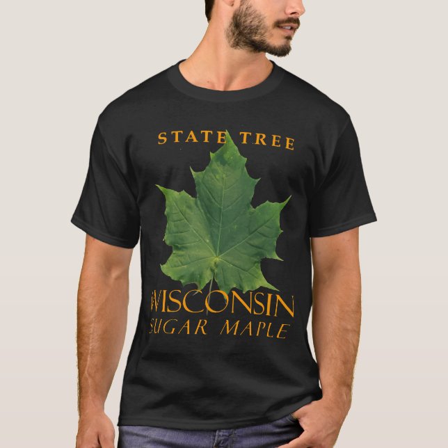 Wisconsin Territory Träd Sockerlönn T Shirt (Framsida)