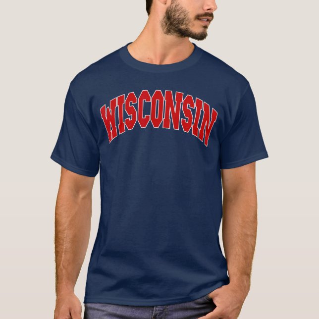Wisconsin Throwback Design Classic T Shirt (Framsida)