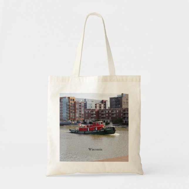 Wisconsin tote bag tygkasse (Framsidan)