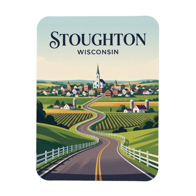 Wisconsin Town USA Magnet (Vertikal)