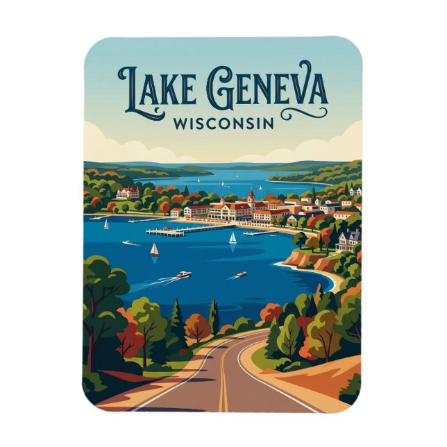Wisconsin Town USA Magnet (Vertikal)