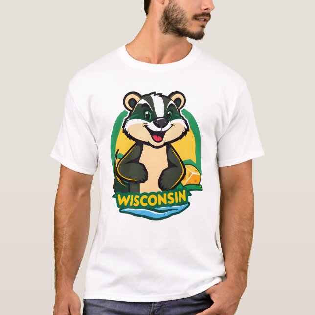 Wisconsin Tshirt V01 T Shirt (Framsida)