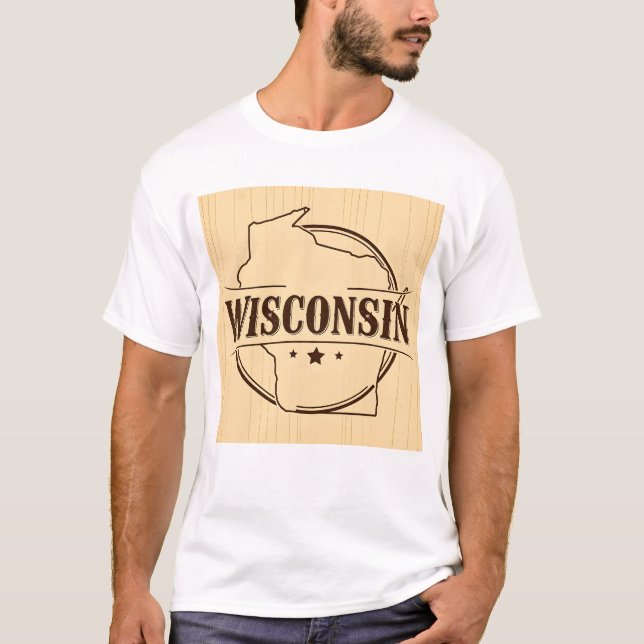 Wisconsin Tshirt V02 T Shirt (Framsida)