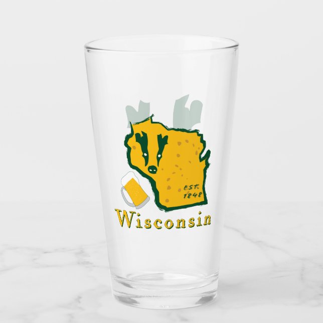 Wisconsin Tumblerexponeringsglas Glaskopp (Framsida)