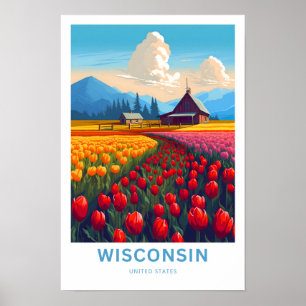 Wisconsin United Stater Travel Print Poster