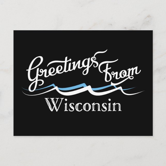 Wisconsin Vatten Vinkarare Vykort (Framsida)