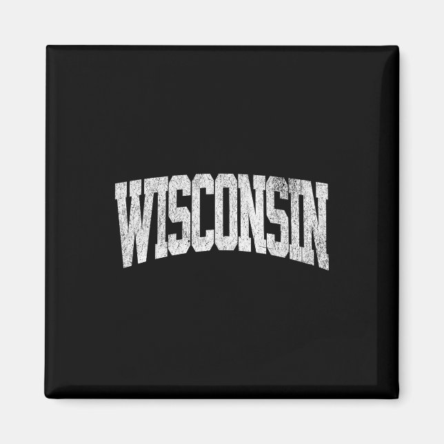 Wisconsin Vintage City Magnet (Framsidan)