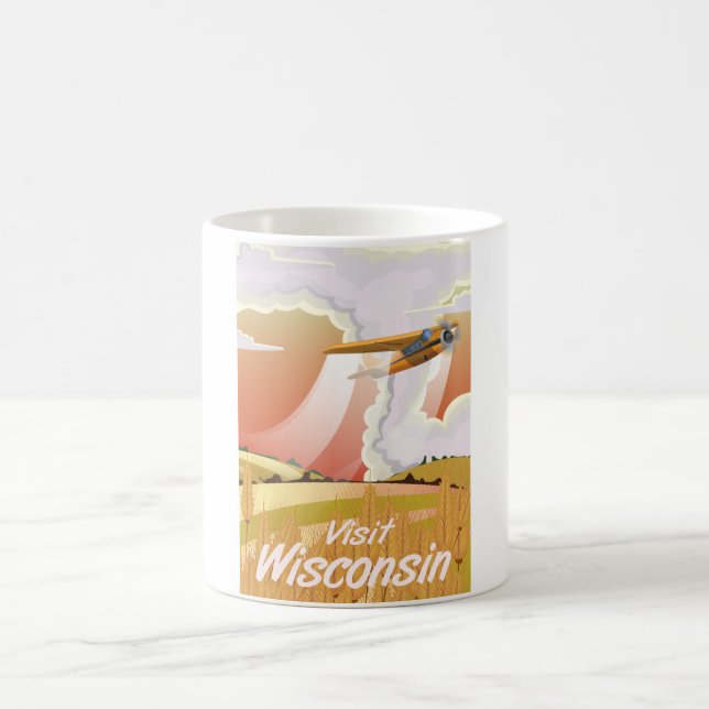 Wisconsin vintage-resaaffisch kaffemugg (Center)
