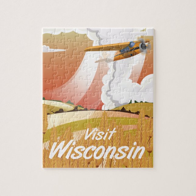 Wisconsin vintage resor poster pussel (Vertikal)