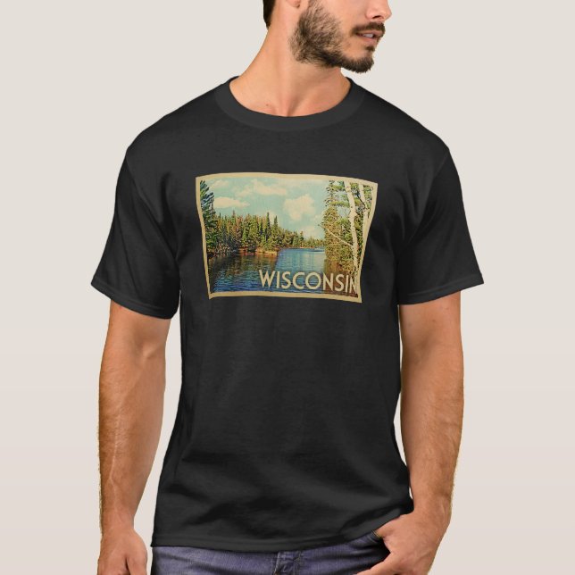Wisconsin Vintage resor T-shirt (Framsida)