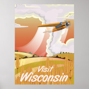 Wisconsin vintage resoraffisch poster