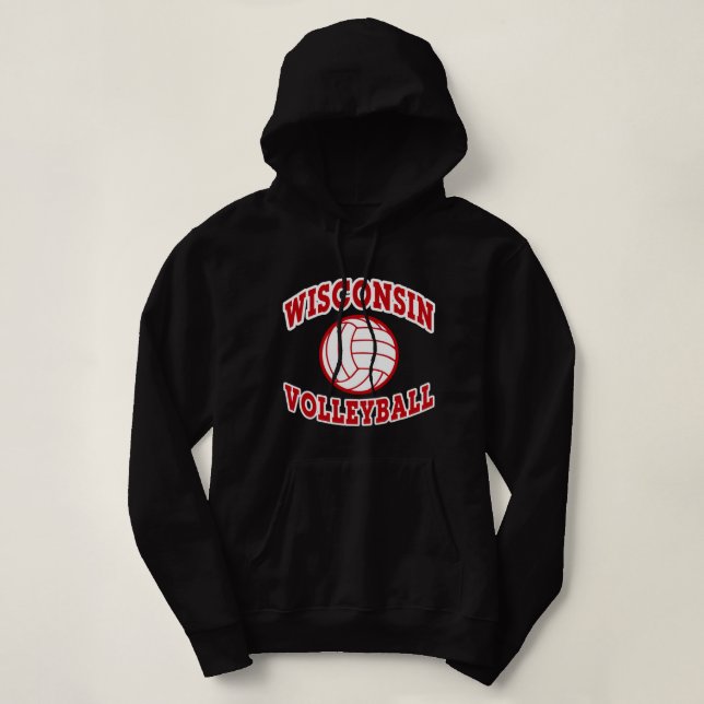 Wisconsin Volleyball Classic Stil Pullover T Shirt (Design framsida)