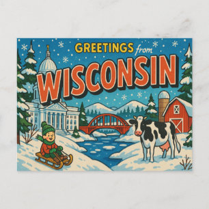 WISCONSIN-vykort Vykort
