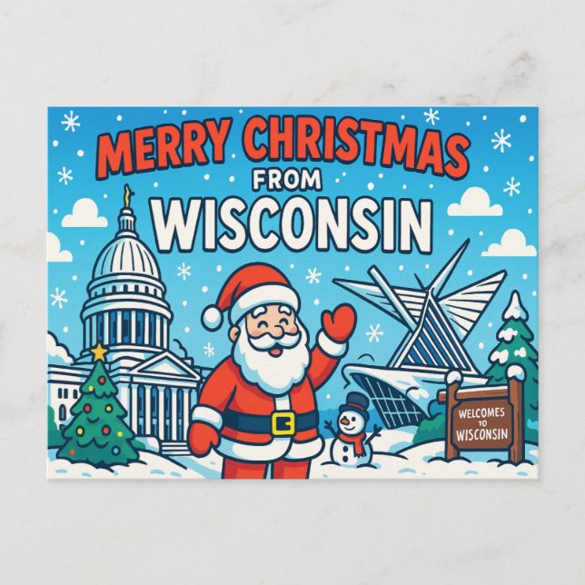 WISCONSIN-vykort Vykort (Framsida)