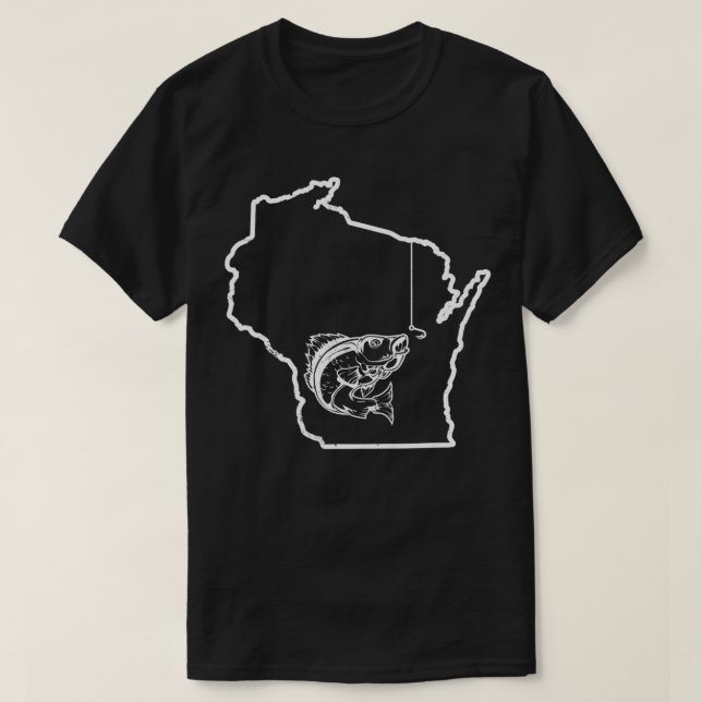 Wisconsin Walleye Fishing Gift Walleye Fish Coola  T Shirt (Design framsida)