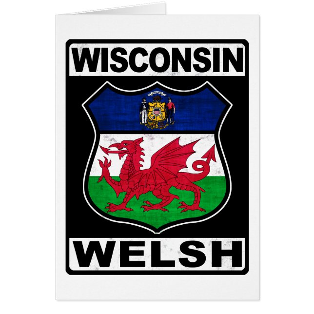 Wisconsin Welsh American Hälsningskort (Framsidan)