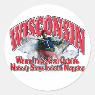 Wisconsin Whitewater Runt Klistermärke
