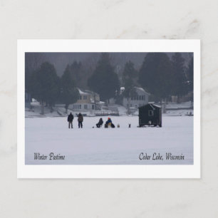 Wisconsin Winter Pastime Vykort