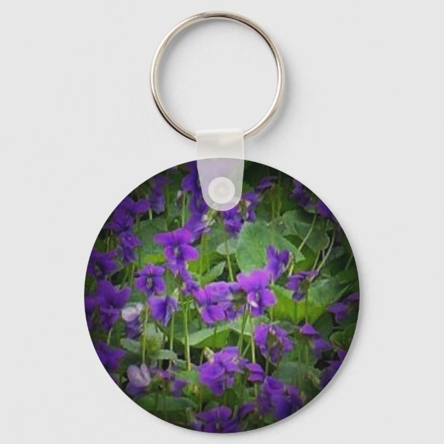 Wisconsin Wood Violet Spotlight Keychain Nyckelring (Framsida)