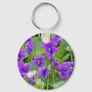 Wisconsin Wood Violets Nyckelring