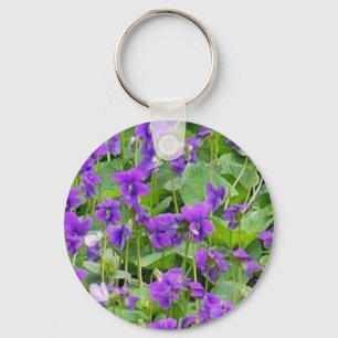 Wisconsin Wood Violets Nyckelring