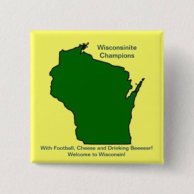 Wisconsinite Champions Football, Cheese and Beer Knapp (Framsida)