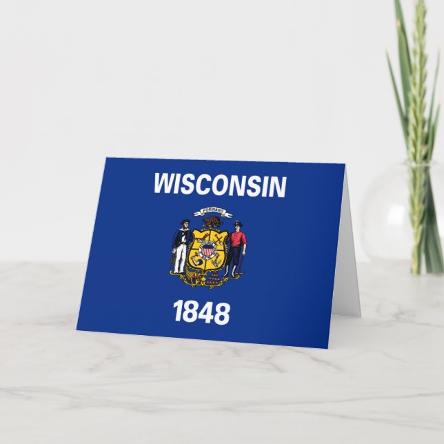 Wisconsinite Flag, Flag of Wisconsin Kort (Framsida)