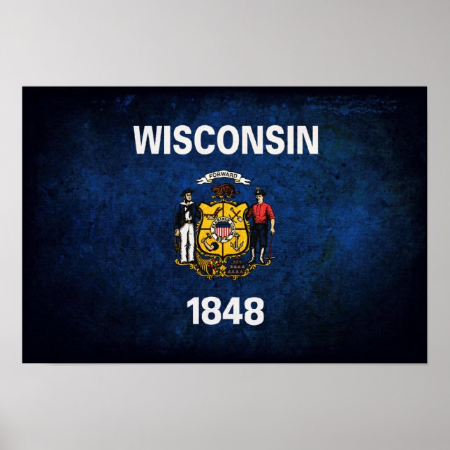 Wisconsinite Flagga Poster (Framsidan)