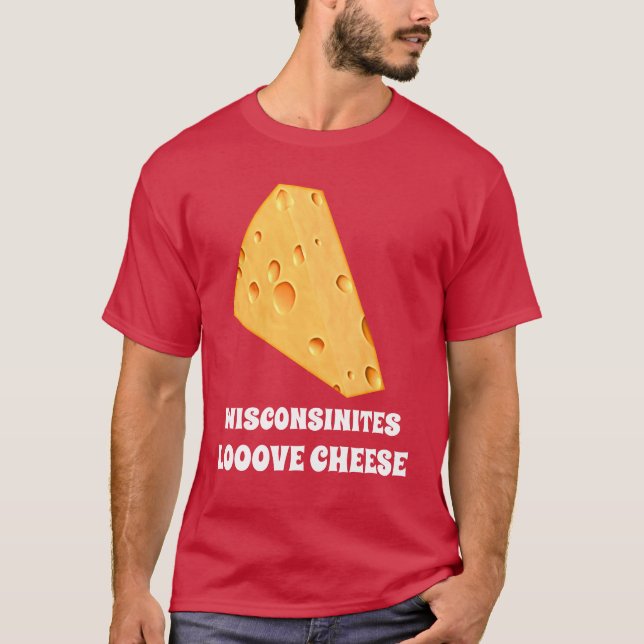 Wisconsinites Kärlek Cheese Manar Unisex TDZ T-Shi T Shirt (Framsida)