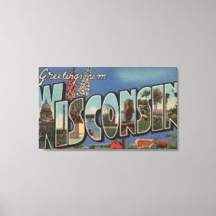 WisconsinLarge brev ScenesWisconsin Canvastryck
