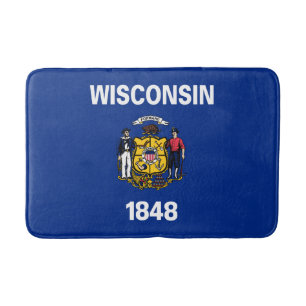 Wisconsins statsflagga badrumsmatta