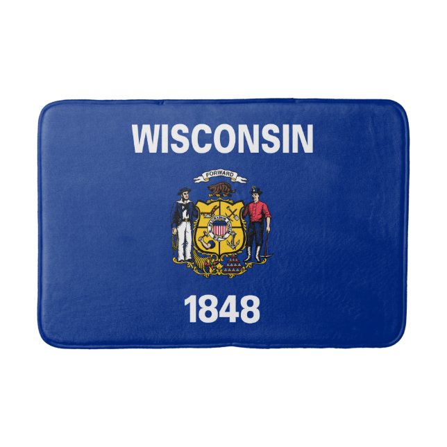 Wisconsins statsflagga badrumsmatta (Framsidan)