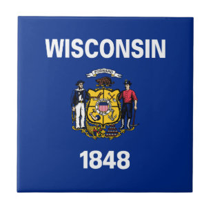 Wisconsins statsflagga kakelplatta