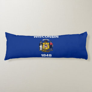 Wisconsins statsflagga kroppskudde