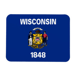 Wisconsins statsflagga magnet
