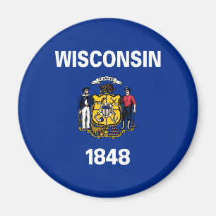 Wisconsins statsflagga magnet