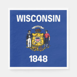 Wisconsins statsflagga pappersservett