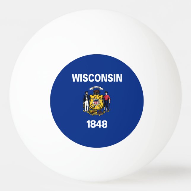 Wisconsins statsflagga pingisboll (Framsidan)