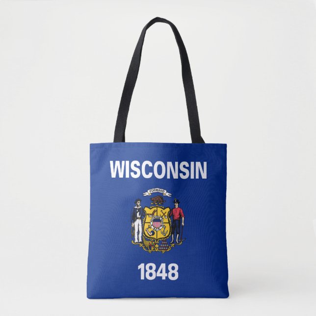 Wisconsins statsflagga tygkasse (Framsida)