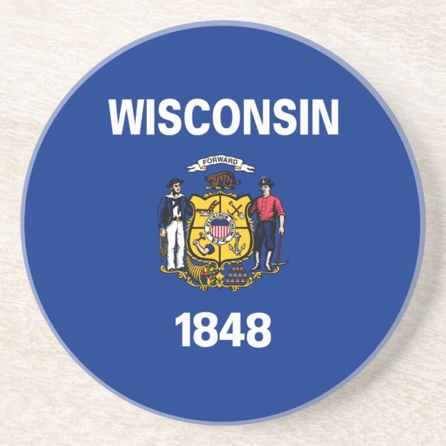 Wisconsins statsflagga underlägg (Framsidan)